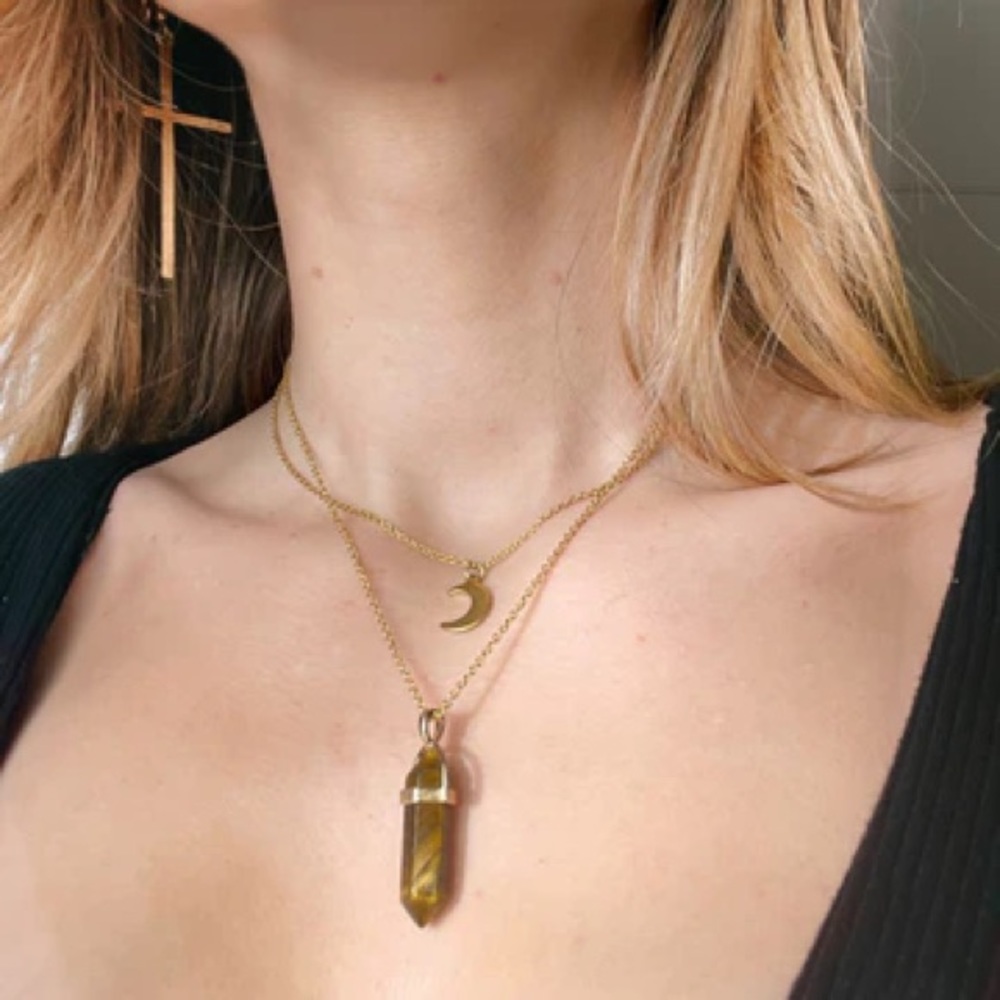 The Crystal Babes The Tiger 🐯 Tiger’s Eye Necklace BRAND NEW IN BOX